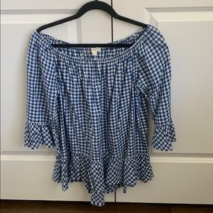 Beach Lunch Lounge Gingham Blouse